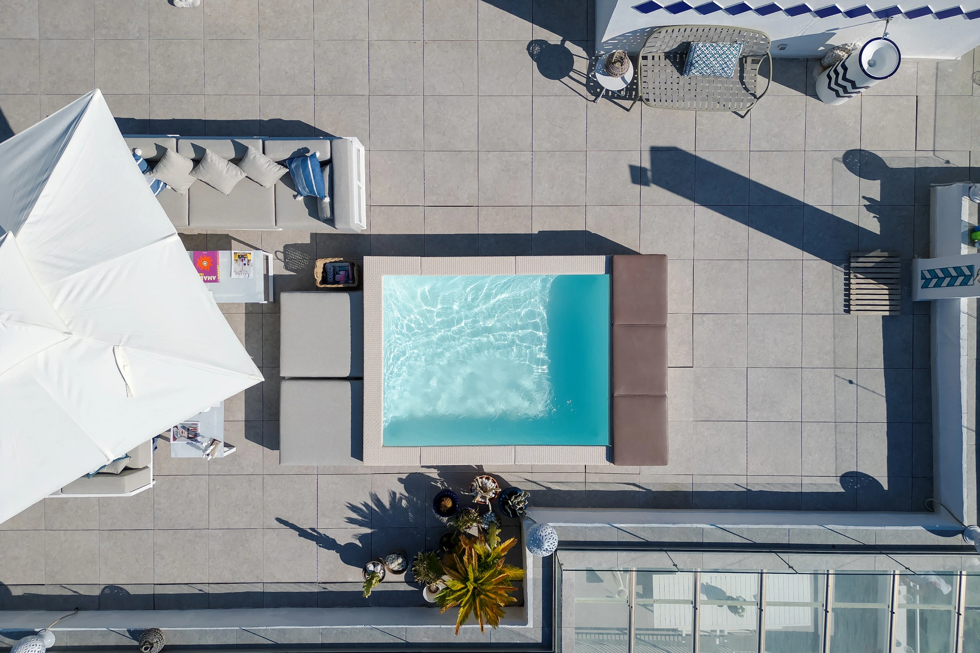A private villa pool terrace on the Amalfi Coast